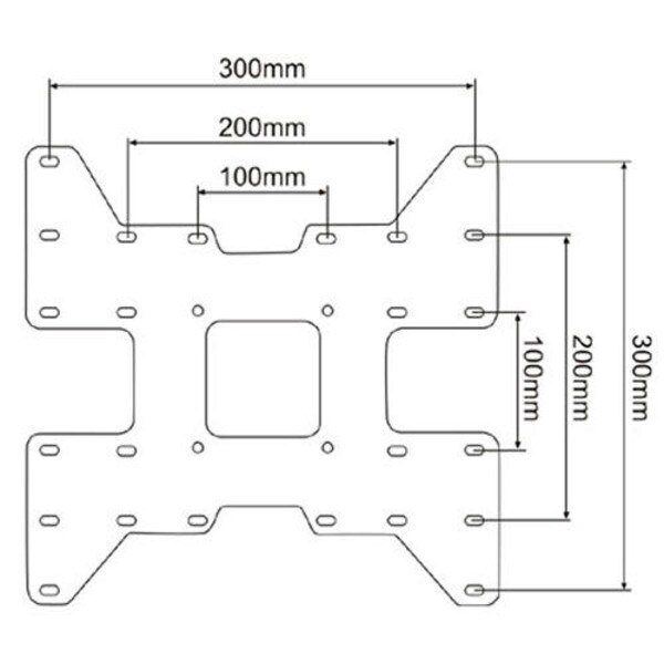 Main product image for Parts Express Universal TV Mount Adapter Plate VESA 182-3206